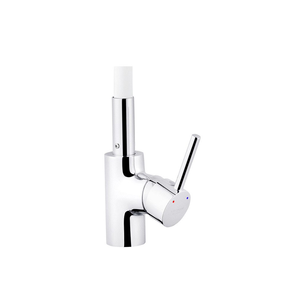 Змішувач для кухні з гнучким виливом Kroner KRP Küche - C031WHI білий/хром Київ - фото 6