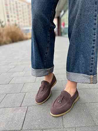 Hengji Лофери жіночі HENGJI 336-4 шоколадні (весна-осінь, замша натуральна) (5767) 36 Коломия