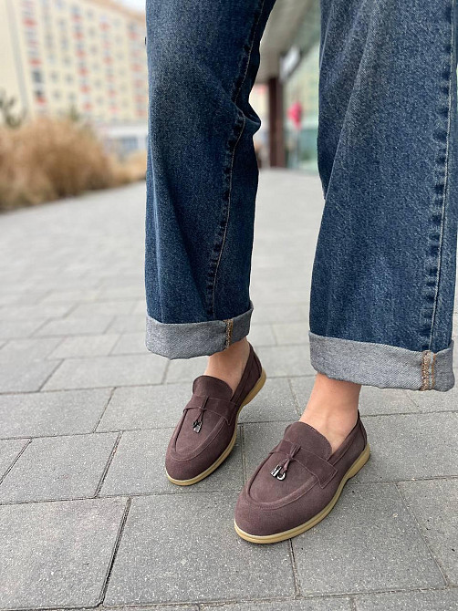 Hengji Лофери жіночі HENGJI 336-4 шоколадні (весна-осінь, замша натуральна) (5767) 36 Коломия - фото 1