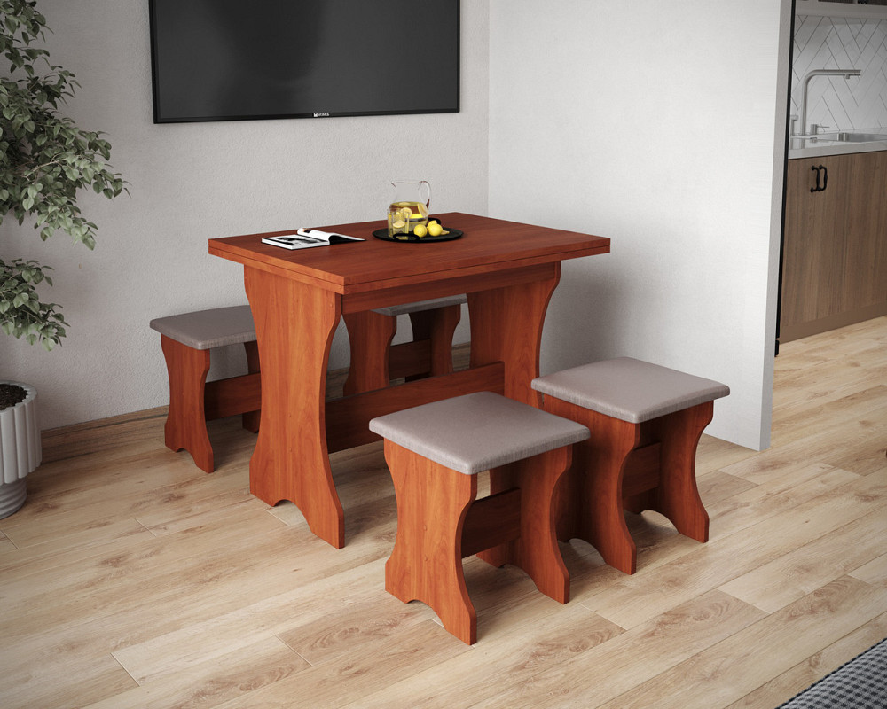 3 табурета (комплект) 35х35х44 см / mebelservice / Яблоня Львов - изображение 5