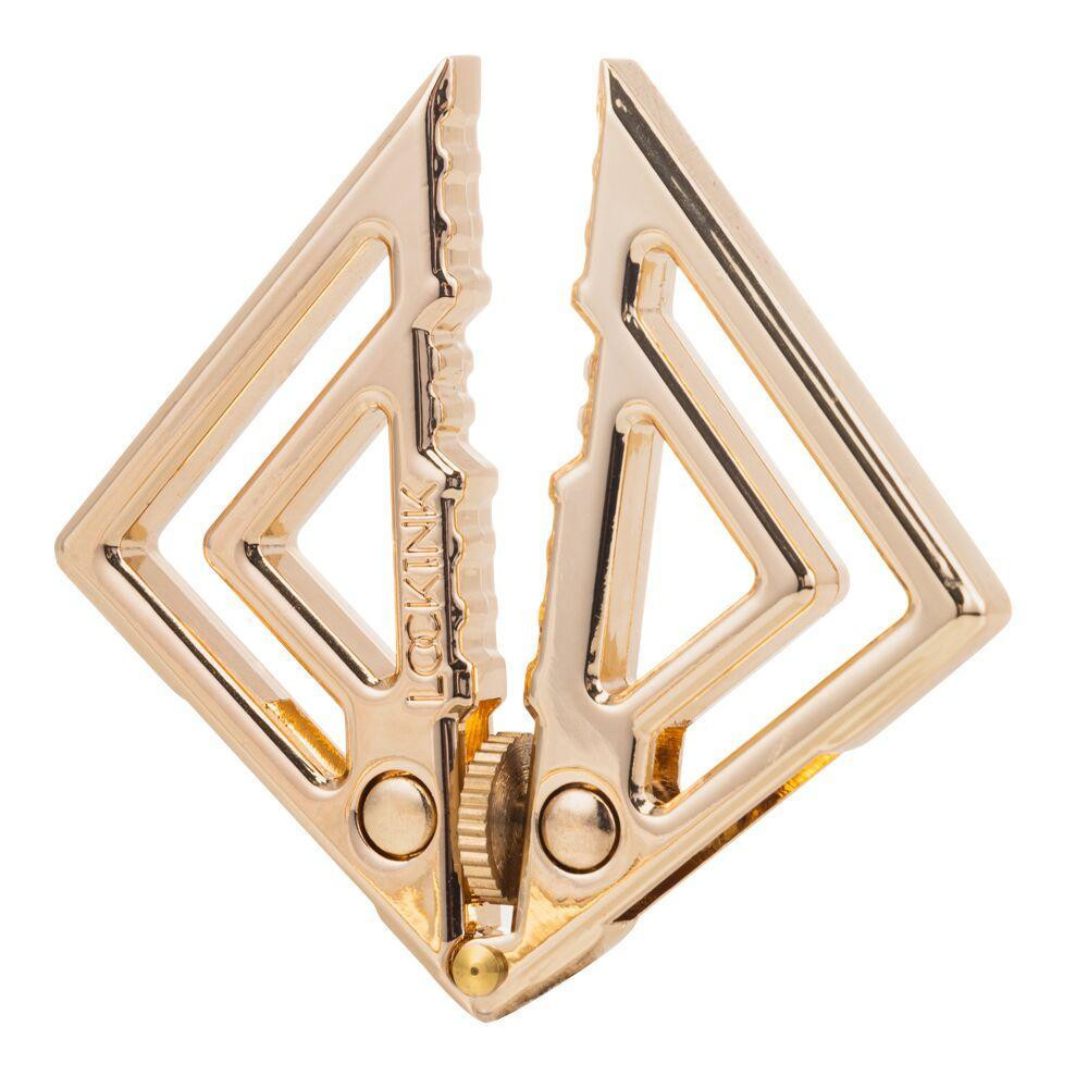 Затискачі для сосків із важкою підвіскою LOCKINK Adjustable Nipple Clamps with Heavy Pendant — Golden Sex Aura Київ - фото 2