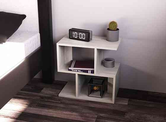 Тумба прикроватная S-1, Дуб Крафт Білий, 500/300/500 Львов