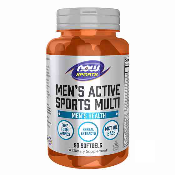 Вітаміни та мінерали Now Men's Active Sports Multi 180 Softgels Київ