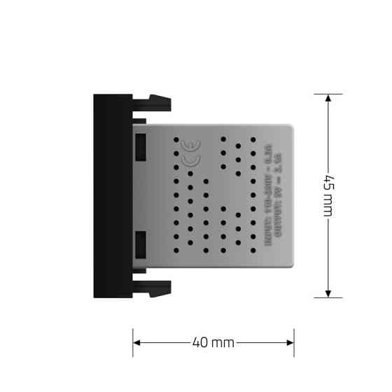 Подвійна розетка USB LIVOLO чорна, з блоком живлення 2×USB-A 5V/2.1A, 2×10Вт, модуль (VL-FCUA-2BP) Коломыя