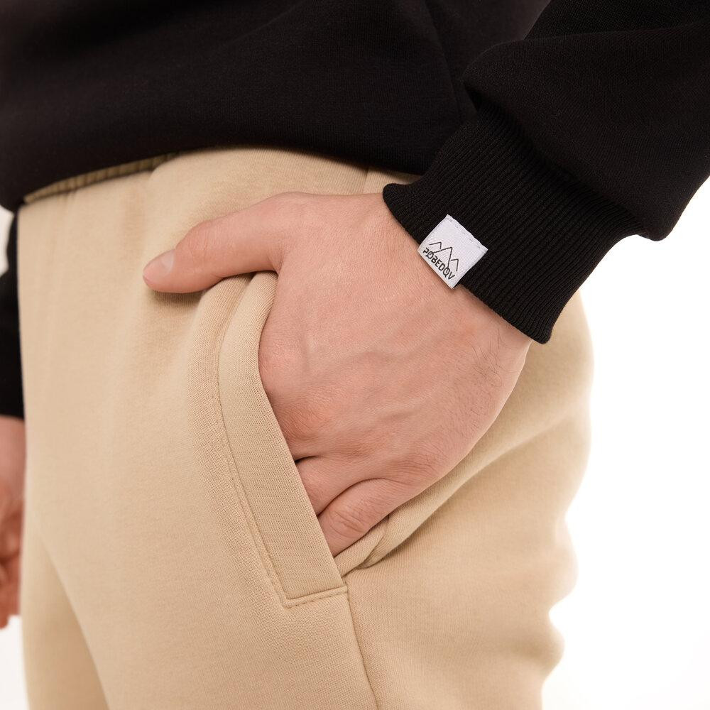 Чоловічі штани джогери з кишенями пісочні Pobedov 007 ЗИМА Київ - фото 5