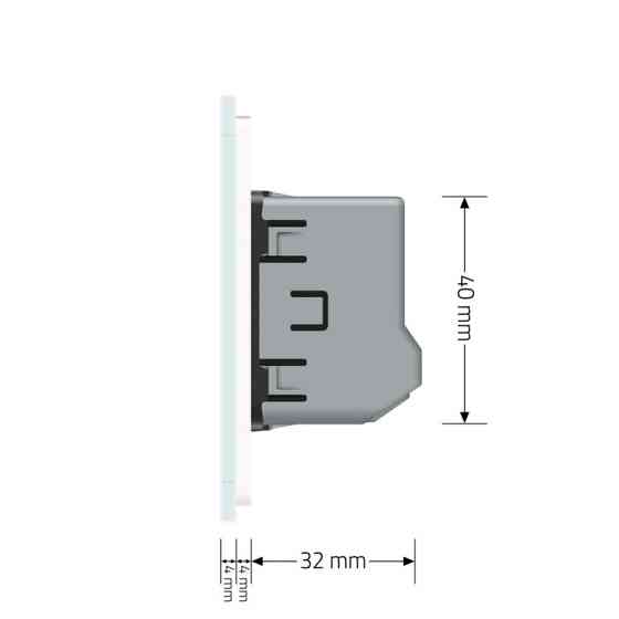 LIVOLO Розумний сенсорний Wi-Fi вимикач 1 сенсор Livolo білий скло (VL-C7FC1NY-2GWP) Коломия