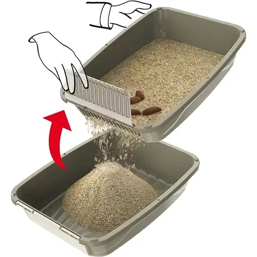 Туалет для котів Georplast Easy з ситом для просіювання наповнювача 56x40x25см Київ - фото 4