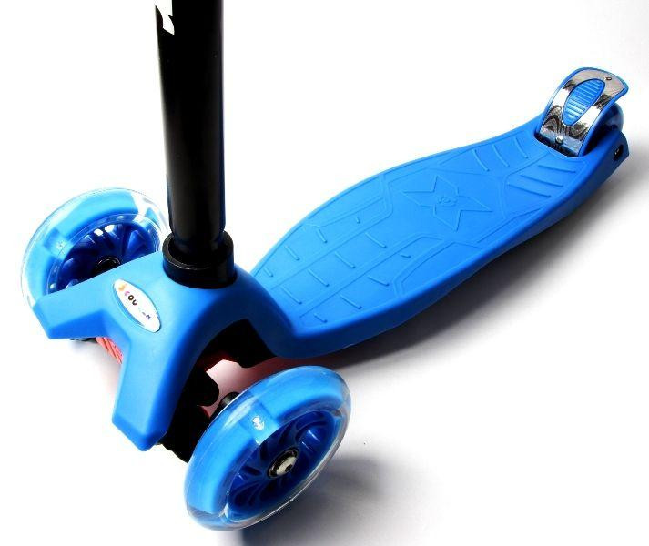 Самокат Maxi. Блакитний - легкий, з підсвічуванням коліс, для малюків від 3 років Одеса - фото 3