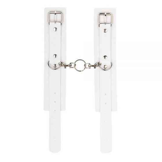 Наручники Leather Standart Hand Cuffs, White Sex Aura Київ