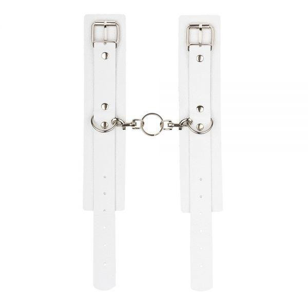 Наручники Leather Standart Hand Cuffs, White Sex Aura Київ - фото 2