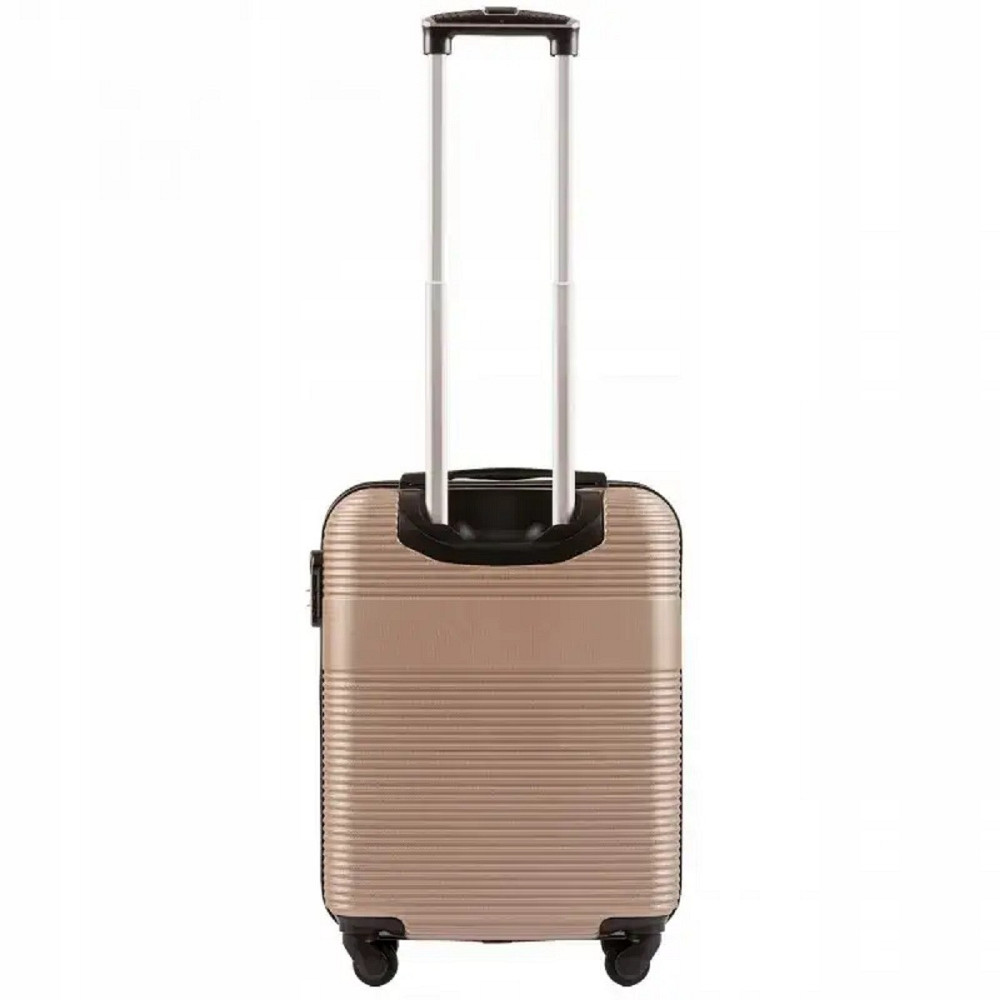 Валіза пластикова WINGS 5398 мікро 52 см золотисто-рожева Київ - фото 3