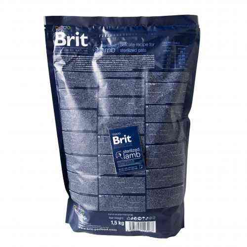 Сухий корм Brit Premium Cat by Nature Sterilized Lamb для стерилізованих котів, з ягням, 1500 г Київ