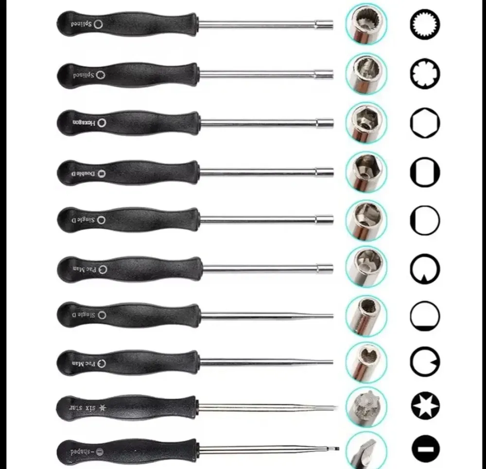 Набір викруток 10 шт і тахометр для регулювання карбюраторів, інструменти в чохлі Київ - фото 2