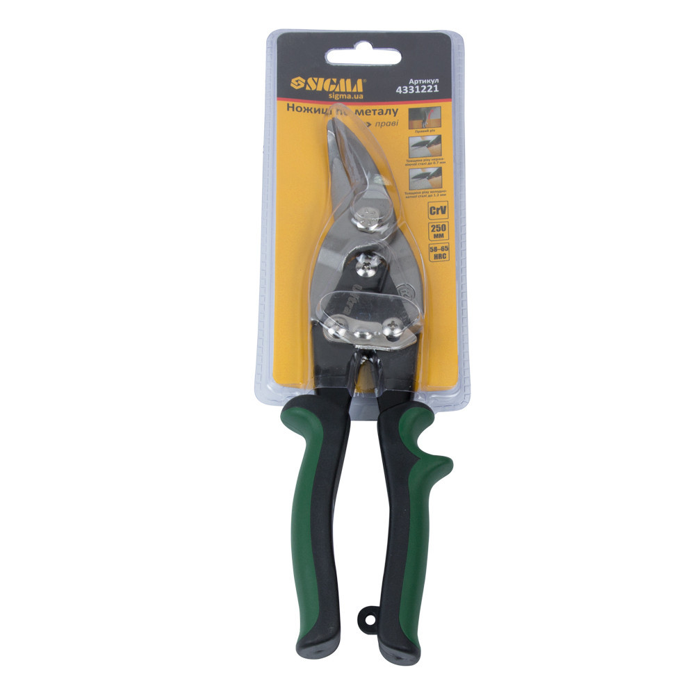 Ножиці для металу праві 250 мм CrV SIGMA (4331221) Київ - фото 3