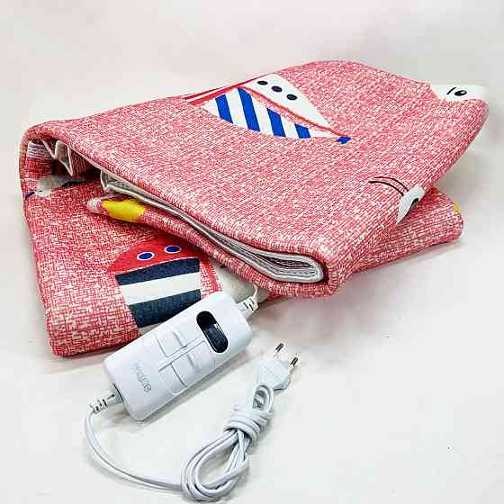 Електропростирадло 150х120 см тепле електро простирадло ковдру з підігрівом червоний CL-97 Львів