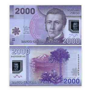 Chile Чилі - 2000 Pesos 2014 UNC P. 162d Полтава
