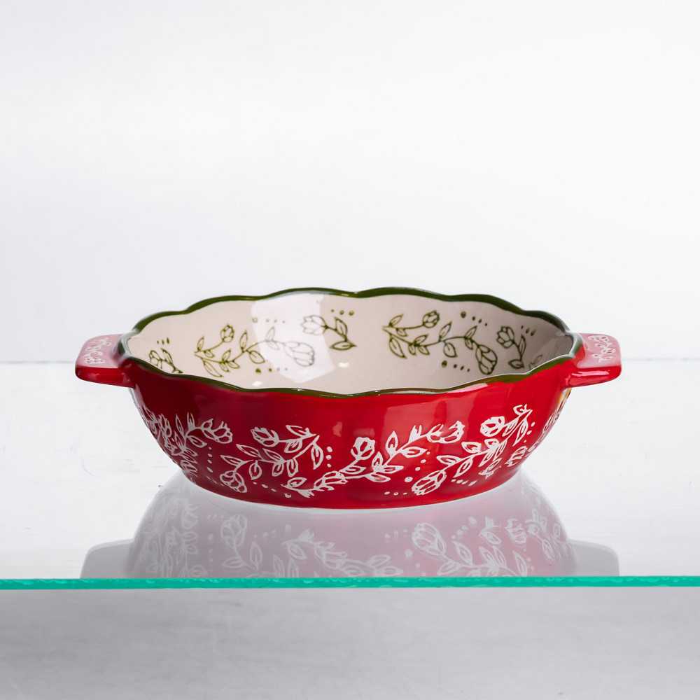 Yiwu Форма для запікання Vintage Ø17 (см) кругла форма для випікання в духовці з ручками Червон Коломыя - изображение 3