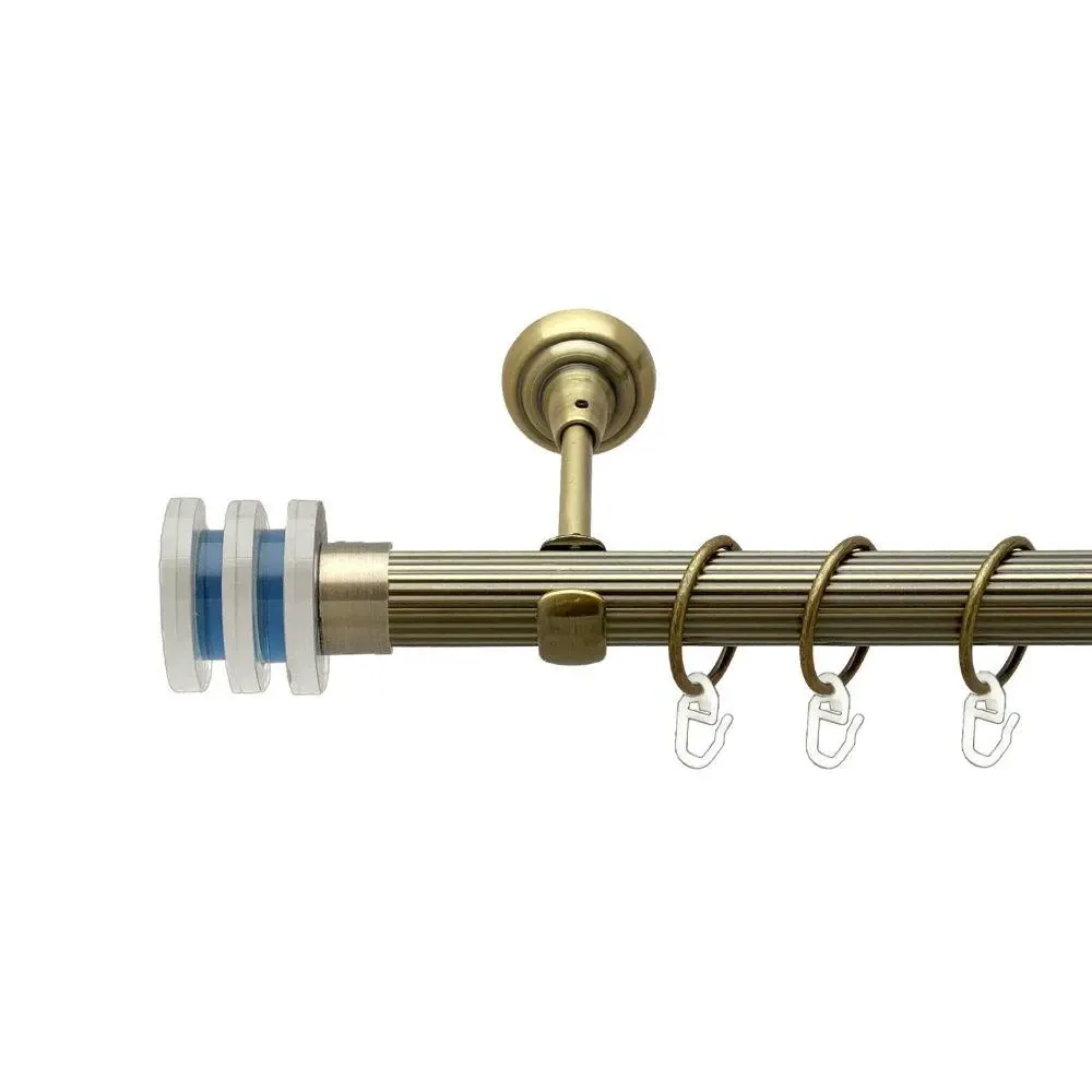 Карниз Orvit Акварія металевий однорядний відкритий рифлена труба кільце металеве Антик 25 мм 160 см Львов - изображение 1