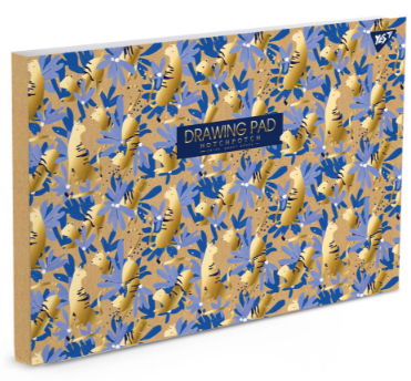 Альбом для малювання "Yes" клей А4 30арк 130460 100г/м2 білила+фол.золото "HOTCH POTCH" крафт, шт Київ - фото 1