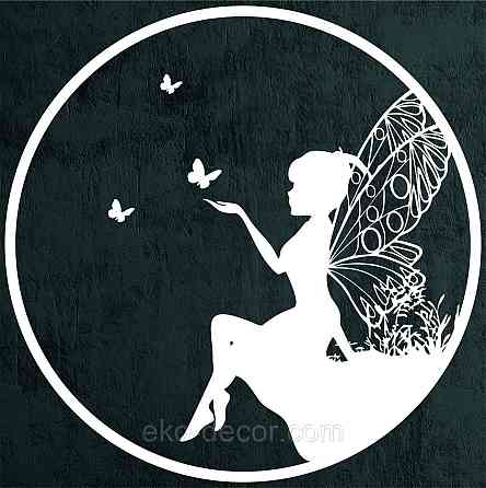 Декоративное настенное Панно «Фея-волшебница», Декор на стену 70*70 см, Белый Киев