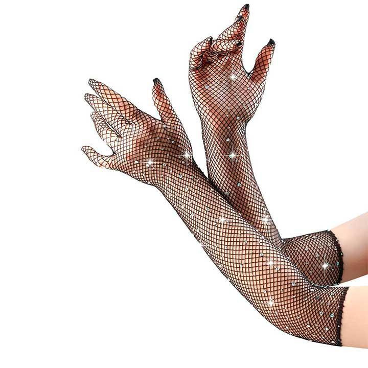 Сексуальні довгі рукавички зі стразами — XS/S/M — Еротична білизна Вінниця - фото 10