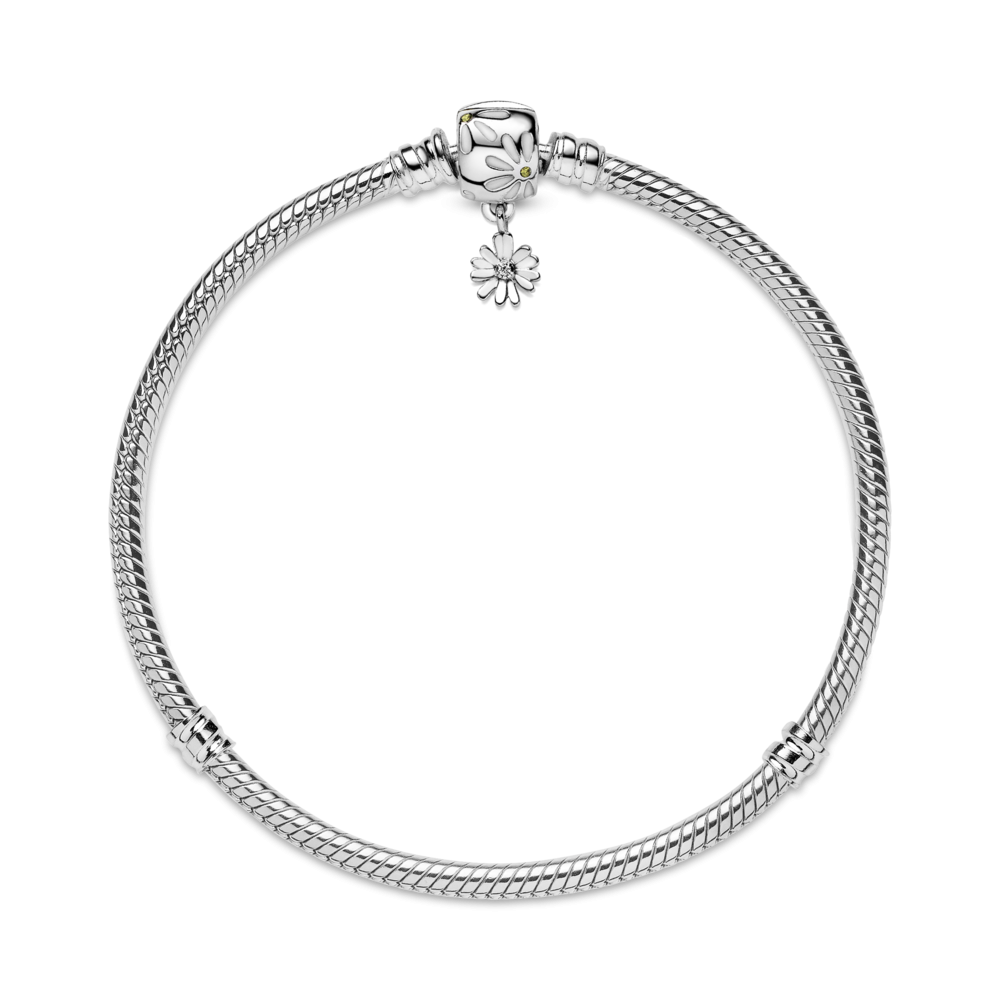 Срібний браслет для намистин Пандора  із підвіскою у формі ромашки598776C01 MasterSem Київ - фото 4