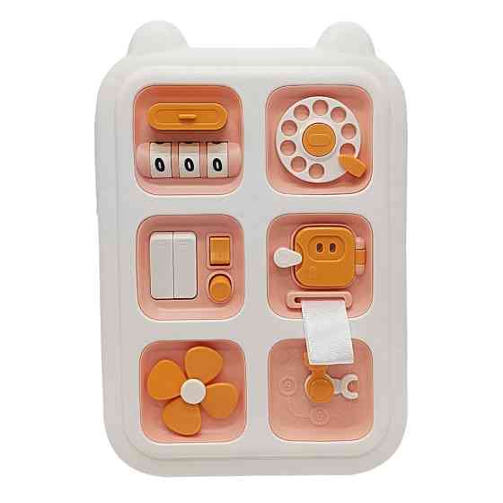 Бизиборд для развития мелкой моторики YL1055A отличный игровой процесс Оранжевый Винница