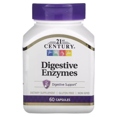Вітамін 21st Century Травні ферменти, Digestive Enzymes, 60 капсул (CEN-22556) Вінниця - фото 1