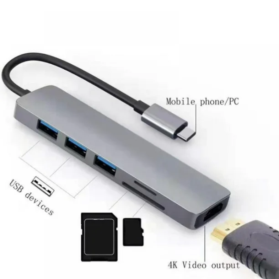 Концентратор USB C 7в1 adapter Луцк