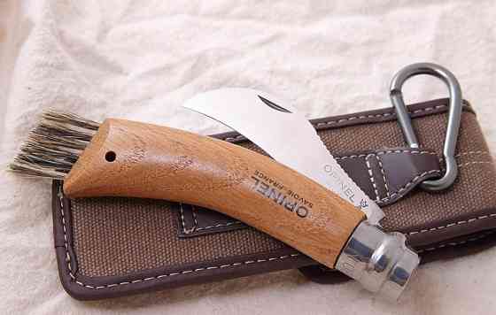 Складаний ніж для Грибів з чохлом у пеналі Opinel No8 "Chapighon blister" (001327) Неіржавка сталь Нововолинськ