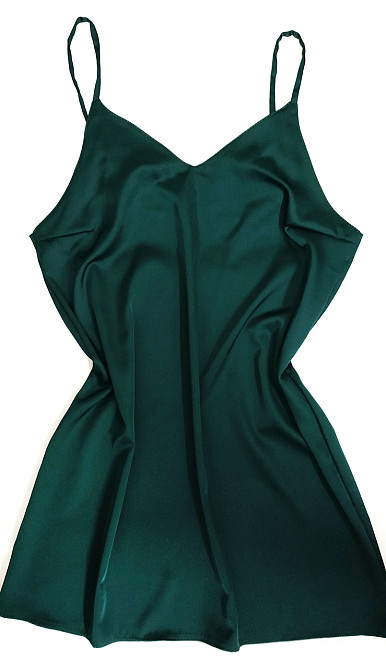 Шовкова жіноча нічна сорочка Зелений 3XL/4XL Харків - фото 5