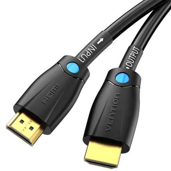 Кабель HDMI M - M, 8.0 м, V2.0, Engineering 4K 60Гц 18Gbps HD 7.1  PVC Black Vention Винница