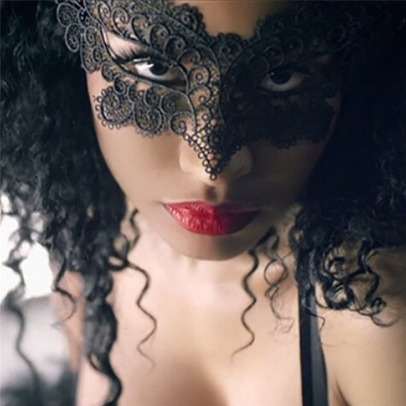 Маска карнавальня чорна мереживна Київ - фото 9