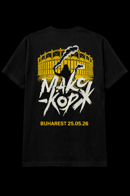 Оверсайз футболка «МАКС КОРЖ | BUCHAREST 23.05.2026» | Концертный streetwear мерч Черновцы - изображение 2