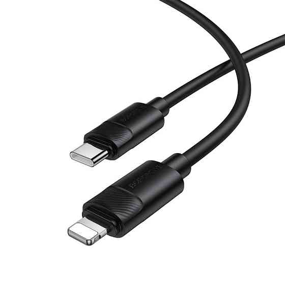 Кабель BOROFONE BX123 Leya PD30W silicone charging data cable iP Black Одеса