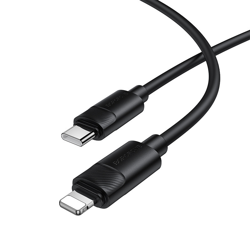 Кабель BOROFONE BX123 Leya PD30W silicone charging data cable iP Black Одеса - фото 1
