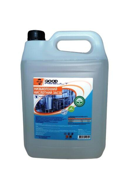 Концентрований кислотний низькопінний миючий  засіб  для видалення накипу та іржі GOOD RESULT 5л/каністра Павлоград - фото 1