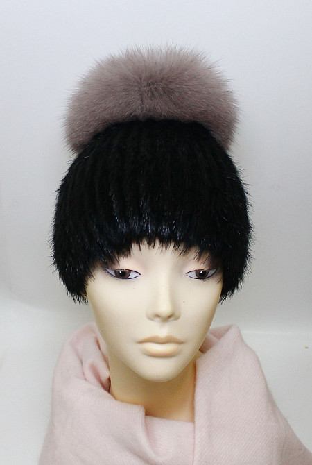 Шапка хутряна жіноча Бон Адріана Чорний Харків - фото 6