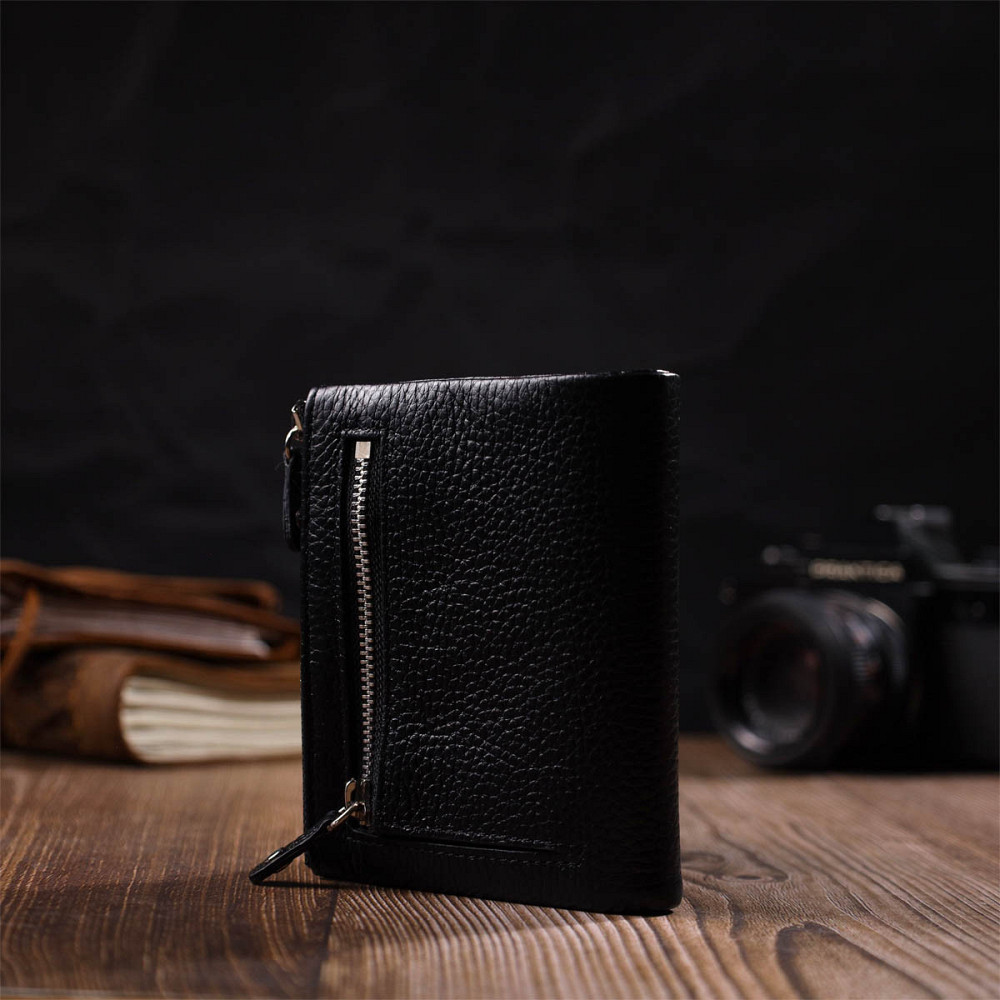 Практичный женский кошелек из натуральной кожи Tony Bellucci 22060 Черный Киев - изображение 8