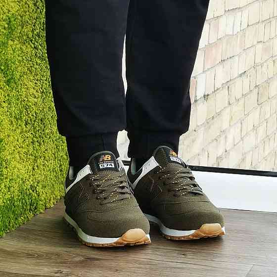 Кросівки New Balance 574 Хакі Замшеві Чоловічі Зелені Нью Баланс (розміри: 44,45,46) - 63-4 Дніпро