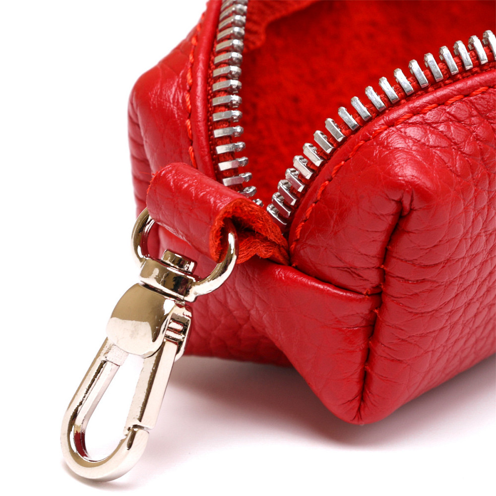 Кожаная женская ключница Shvigel 16537 Красный Киев - изображение 7