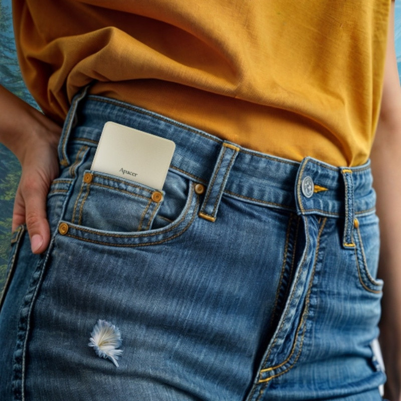 Портативний SSD Apacer AS724 1TB USB 3.2 Gen.2 Type-C Read/Write 500MB/s Cream Киев - изображение 5