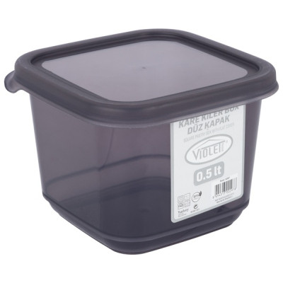 Емкость для сыпучих продуктов Violet House Transparent Black 0.5 л (0297 Transparent Black) Винница - изображение 1