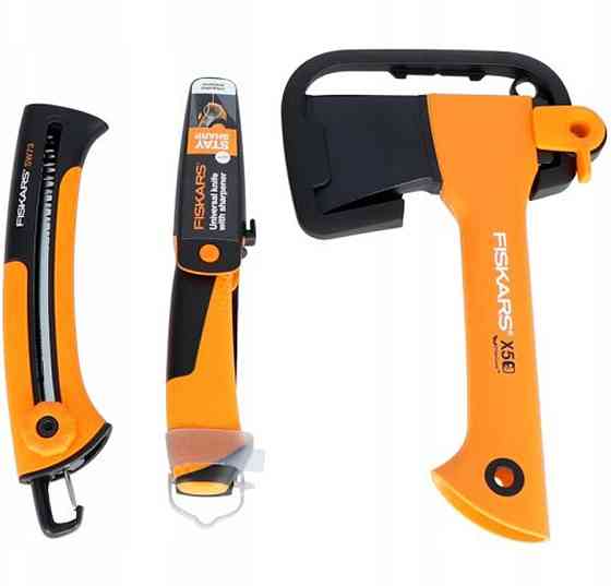 Універсальний Набір 3в1 в коробці (Сокира X5 ,Пила SW73 + Ніж) Fiskars (1057912) Нержавіюча сталь Нововолинськ