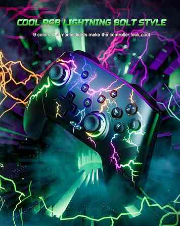 Бездротовий ігровий контролер VOYEE S08: RGB-підсвітка, Turbo, програмовані кнопки та підтримка Nintendo Switch/PC/Mobile Київ