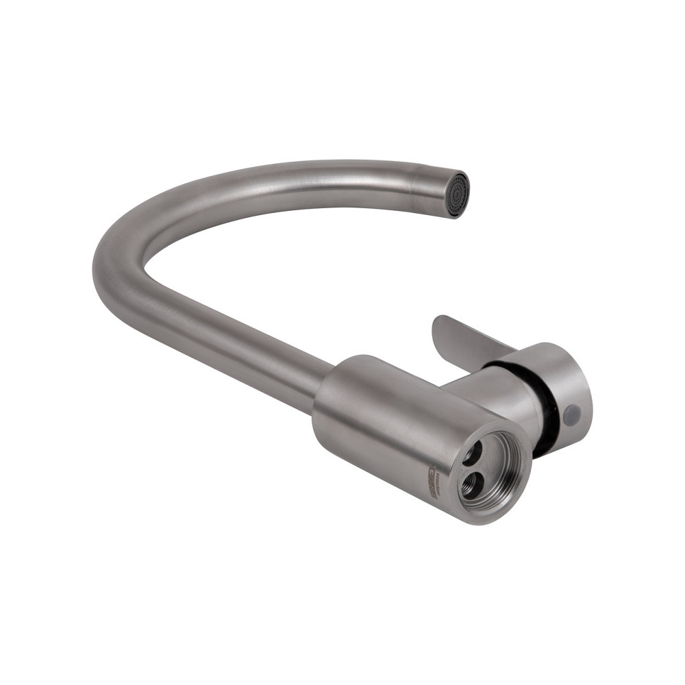 Змішувач для кухні U-подібний Brinex Pure 015F U-подібний Nickel BRIPUR015FNKL Київ - фото 4