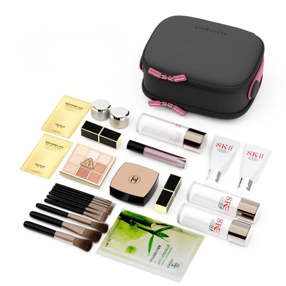 Сумка силіконова косметичка дорожня для аксесуарів у ванну кімнату та душ, EVA водонепроникна, чорна Кам'янець-Подільський