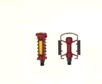 Педали велосипедные (с катафотами, металл, красные) Мукачево - изображение 1