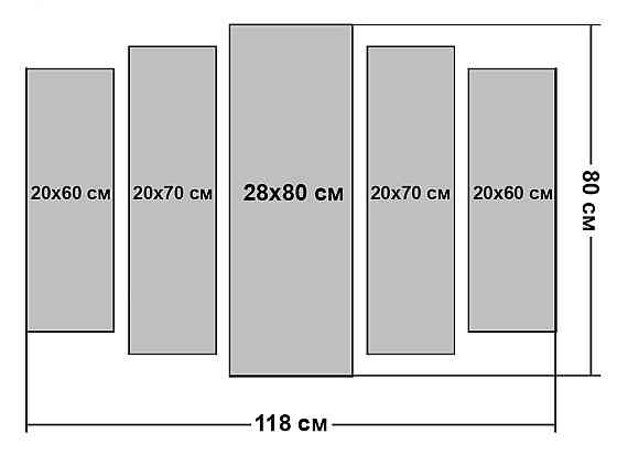 Модульна картина у вітальню / спальню Поле Лаванди Art-360_5 ( 80х118см ) Київ