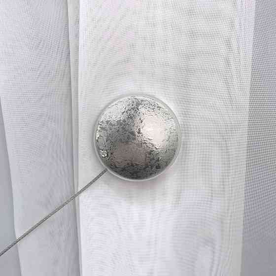 Магниты для штор и гардин Круг набор 2 шт Серебристый (81-142) Киев